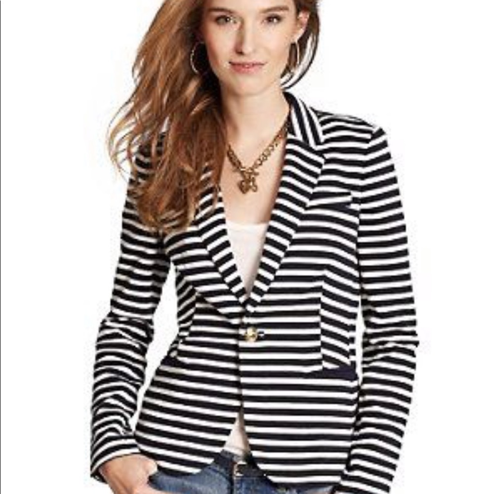 Juicy Couture Stripe Ponte Blazer